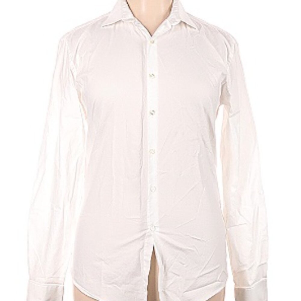 DKNY white button down shirt